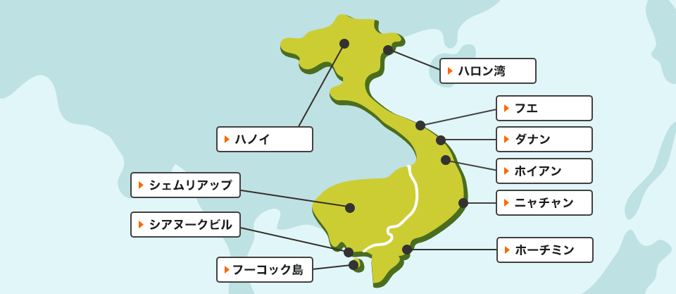 ベトナム・カンボジア地図